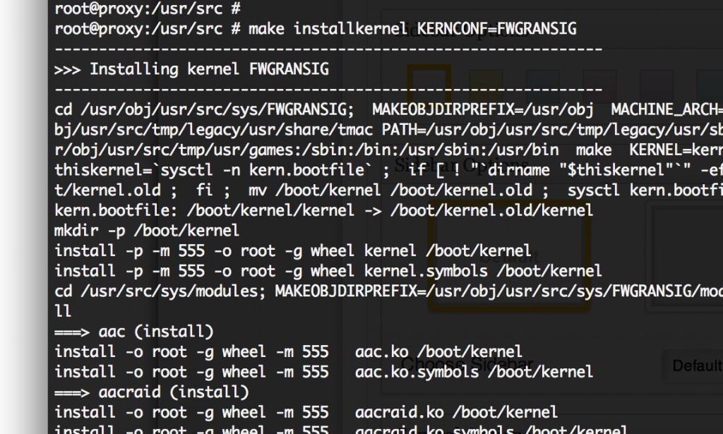 Instalando novo kernel do FreeBSD 9.2